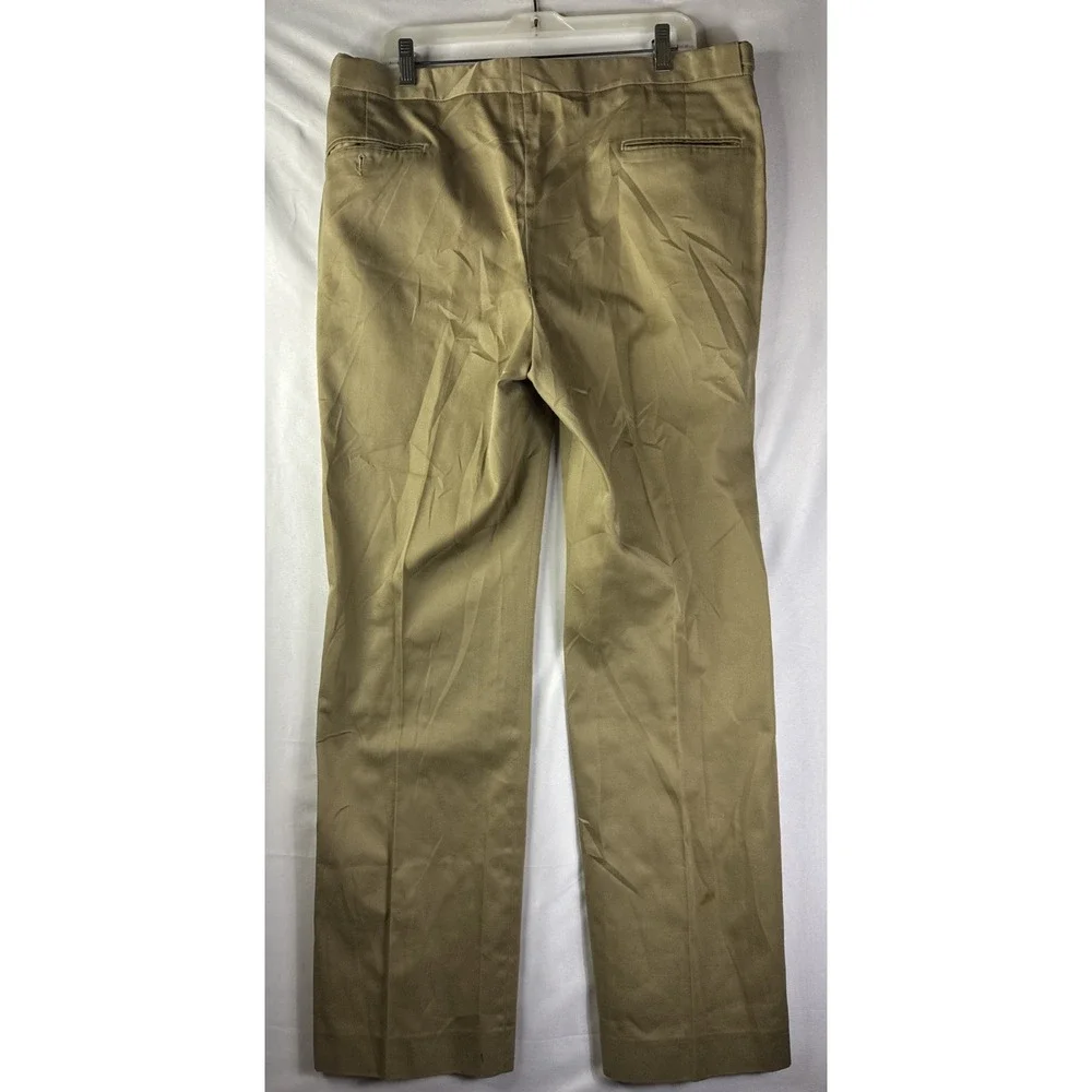 Berle‎ Tailored Dress Pants Mens 36x30 Tan Khaki Straight legs Casual Classic